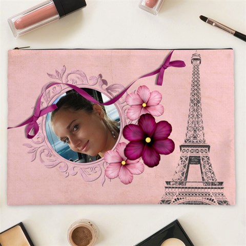 French Quarter Cosmetic Bag (xxl)  By Picklestar Scraps Front