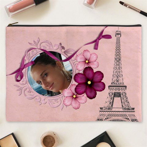 French Quarter Cosmetic Bag (xxxl)  By Picklestar Scraps Front