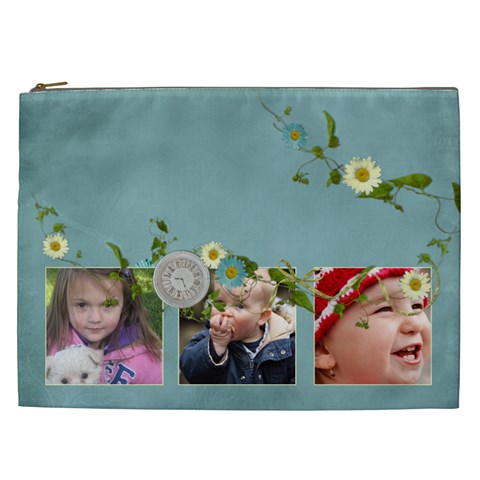 Timeless Cosmetic Bag (xxl)  By Picklestar Scraps Front