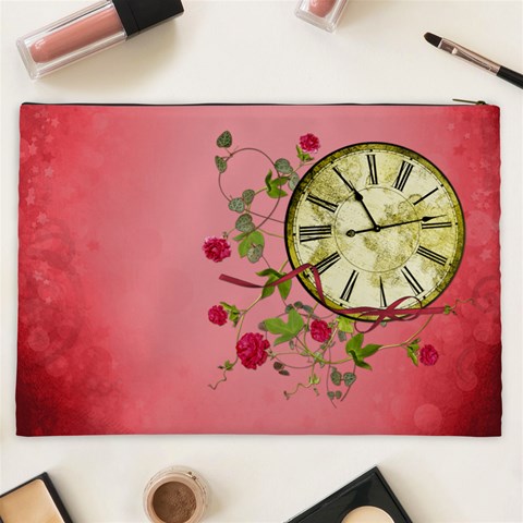 Shabby Rose Cosmetic Bag (xxl)  By Picklestar Scraps Back