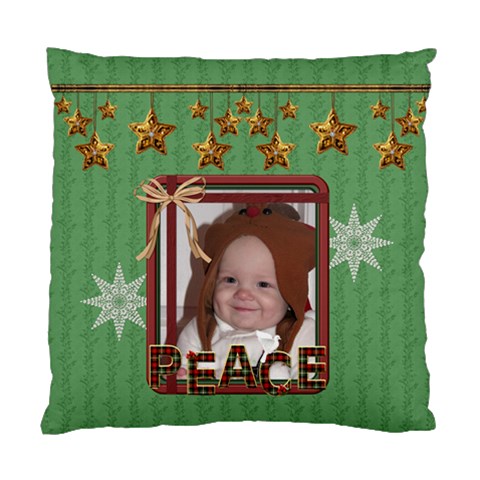 Peace/noel Cushiion Case (2 Sided) By Lil Front