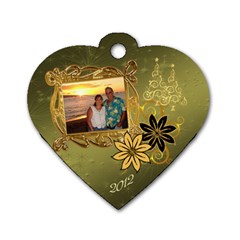 Palm Christmas Dog Tag - Dog Tag Heart (Two Sides)