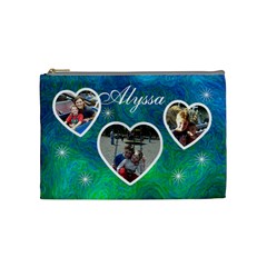 Cosmetic Bag (Medium) - Blue and Green Swirls (7 styles)