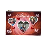Cosmetic Bag (Large) - Hearts & Butterflies