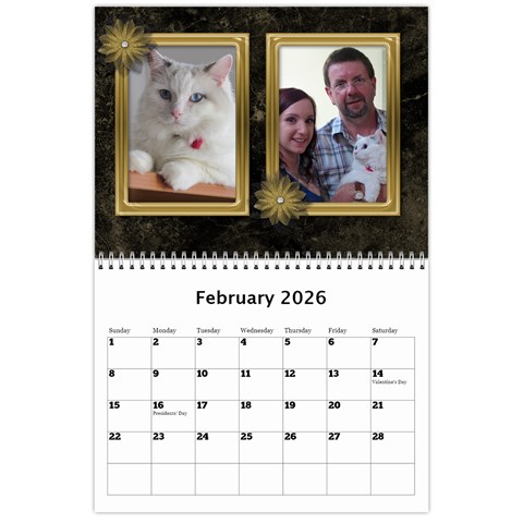 Marble 11x8 5 Wall Calendar By Deborah Feb 2026