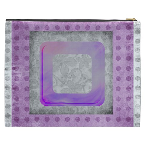 Purple Xxxl Cosmetics Bag By Catvinnat Back