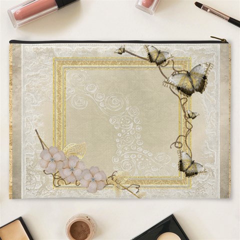 Butterfly Xxxl Cosmetics Bag By Catvinnat Back