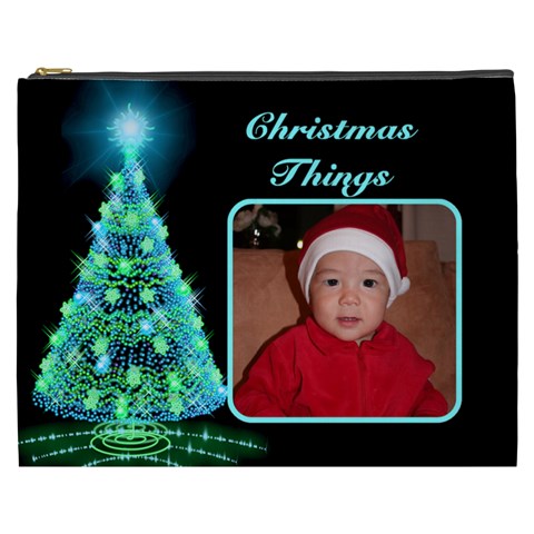 Christmas Things Cosmetic Bag Xxxl By Deborah Front
