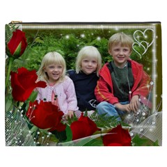 Love Red Rose Cosmetic Bag XXXL - Cosmetic Bag (XXXL)