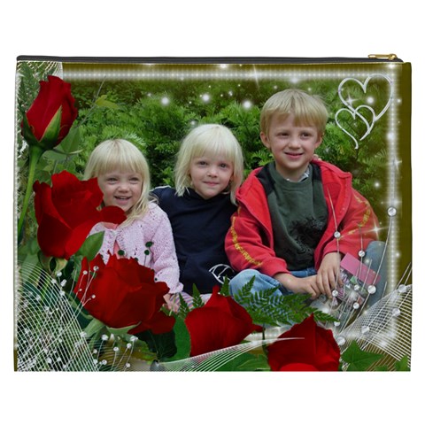 Love Red Rose Cosmetic Bag Xxxl By Deborah Back