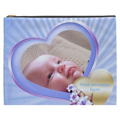 Blue Heart Cosmetic Bag XXXL - Cosmetic Bag (XXXL) Blue Heart Cosmetic Bag XXXL - Cosmetic Bag (XXXL)