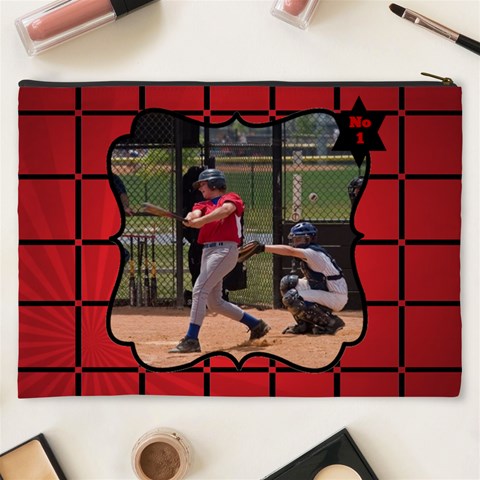 Black And Red Cosmetic Bag Xxxl By Deborah Back