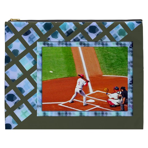 Checker Cosmetic Bag Xxxl By Deborah Front
