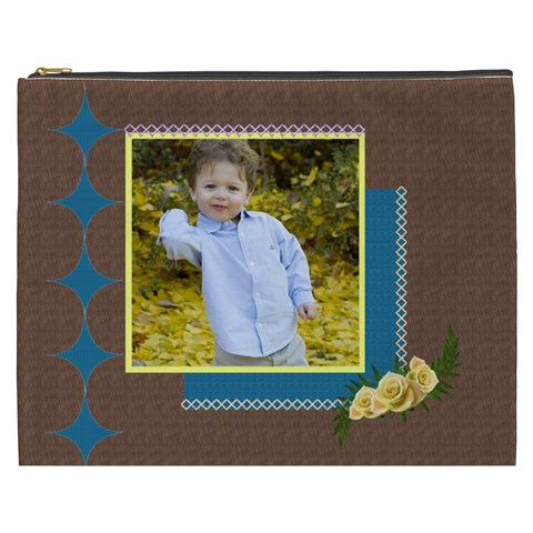 All Stitched Cosmetic Bag Xxxl By Deborah Front