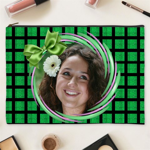 Lovin Green Cosmetic Bag Xxxl By Deborah Front