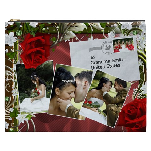 Our Uk Wedding Cosmetic Bag Xxxl By Deborah Front