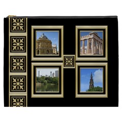 Black and gold Cosmetic Bag XXXL (7 styles) - Cosmetic Bag (XXXL)