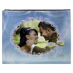 Misty Blue Cosmetic Bag XXXL - Cosmetic Bag (XXXL) Misty Blue Cosmetic Bag XXXL - Cosmetic Bag (XXXL)