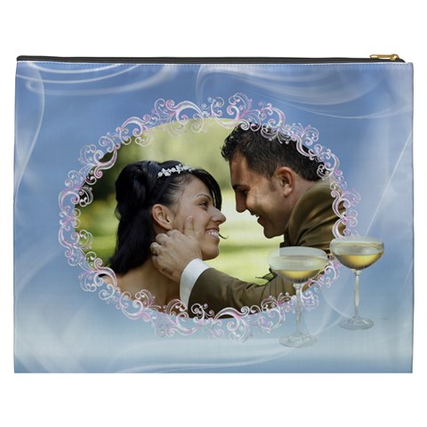 Misty Blue Cosmetic Bag Xxxl By Deborah Back