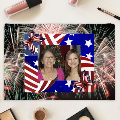 Fireworks Cosmetic Bag (xxl) 2 Sides By Kim Blair Back