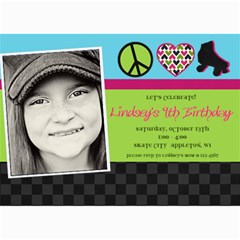 Roller Skate Birthday Invitation - 5  x 7  Photo Cards