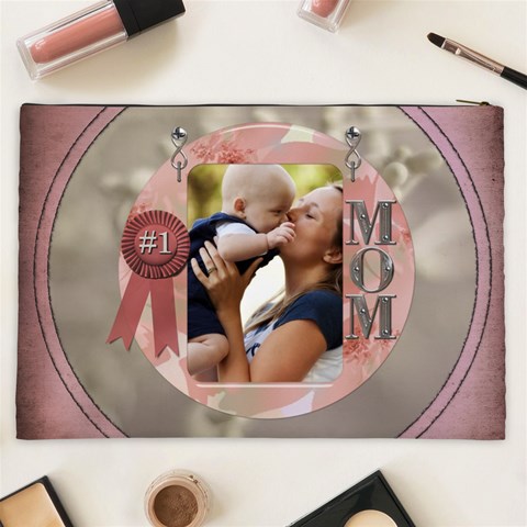 Number 1 Mom Xxl Cosmetic Bag By Lil Back
