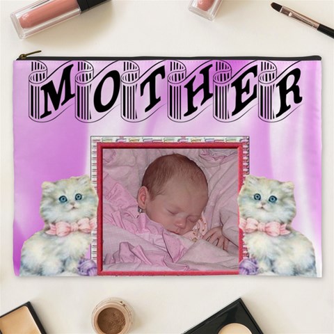Mother Cosmetic Bag (xxxl) 2 Sides By Kim Blair Front