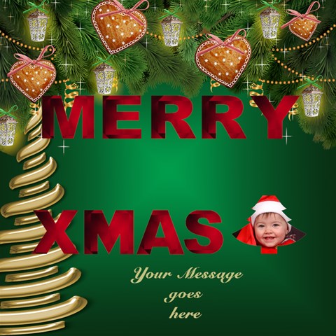 My Merry Christmas 3d Card By Deborah Inside