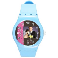 wedding - Round Plastic Sport Watch (M)