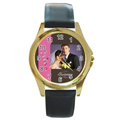 wedding - Round Gold Metal Watch wedding - Round Gold Metal Watch