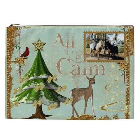 Xxl Cosmetic Bag Horsing Around By Pat Kirby Front