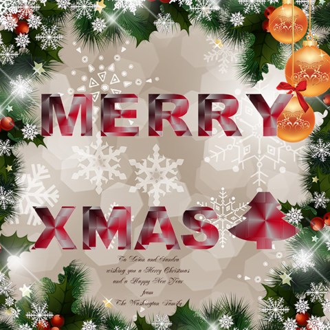 Our Merry Christmas 3d Card By Deborah Inside
