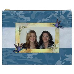 Blue Camo Cosmetic Bag (XXXL)