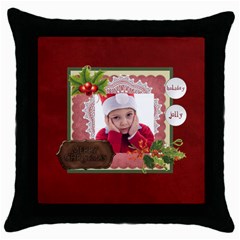 xmas - Throw Pillow Case (Black)