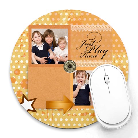 Kids By Joely 8 x8  Round Mousepad - 1