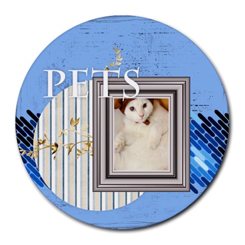 Pets By Joely 8 x8  Round Mousepad - 1