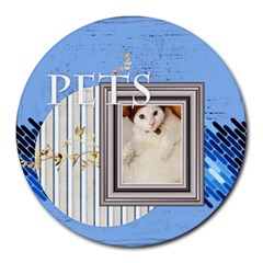 pets - Collage Round Mousepad