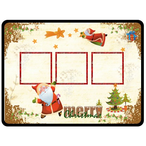 Merry Christmas Extra Large Fleece Blanket By Catvinnat 80 x60  Blanket Front