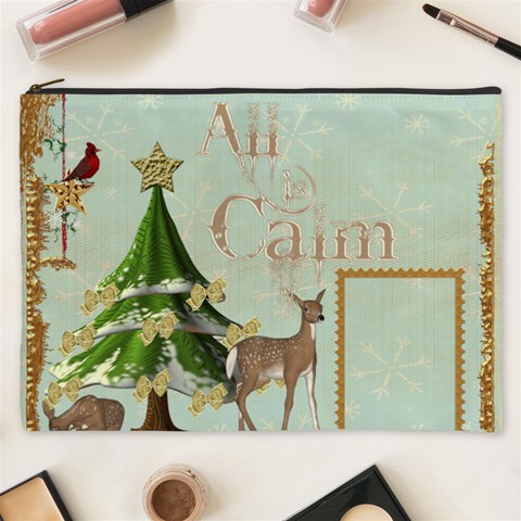 All Is Calm  Xxxl  Gift Cosmetics Bag By Catvinnat Front