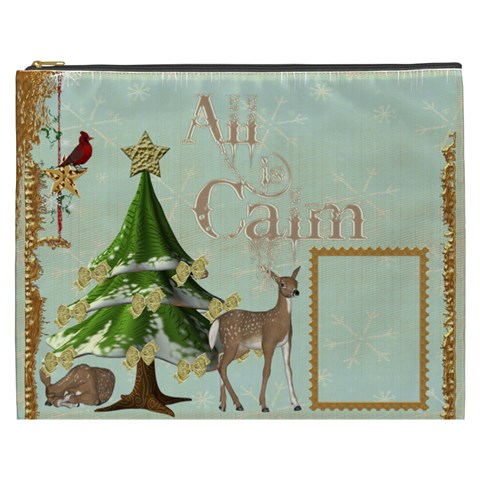 All Is Calm  Xxxl  Gift Cosmetics Bag By Catvinnat Front