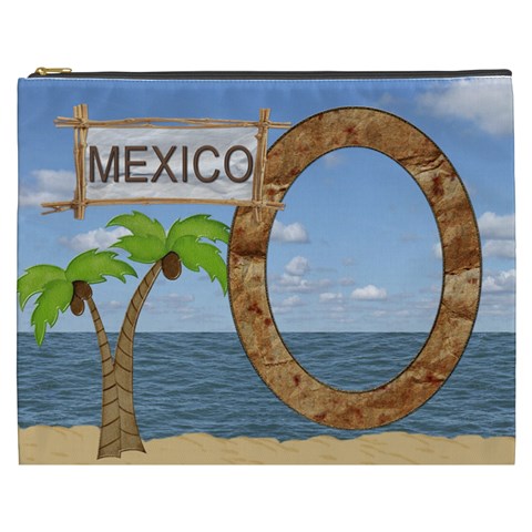 Mexico Xxxl Cosmetic Bag By Lil Front