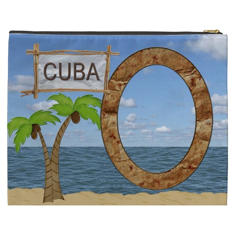 Cuba Xxxl Cosmetic Bag By Lil Back