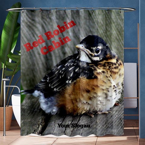 Robin Shower Curtain By Patricia W 60 x72  Curtain