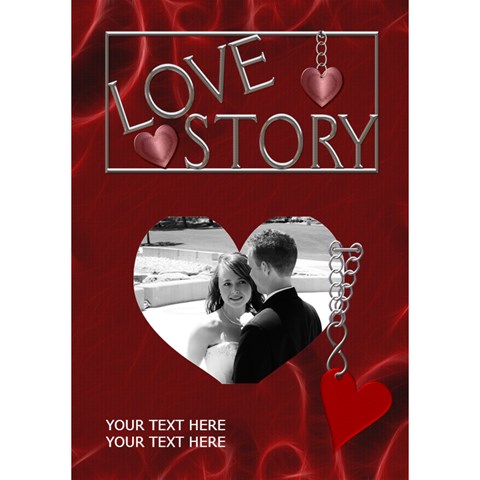 Love Story 7x5 3d Card By Lil Inside