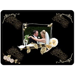 Twin Swans Romantic  Fleece Blanket - Fleece Blanket (Large)