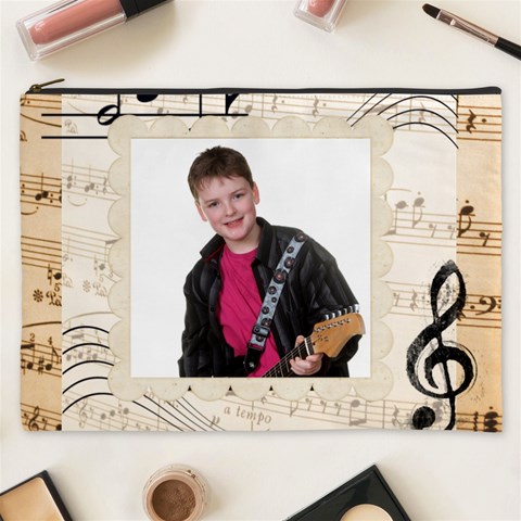 Music Case  Xxxl  Gift Cosmetics Bag By Catvinnat Front