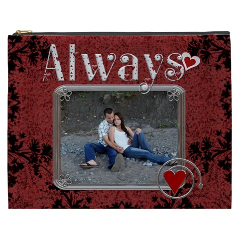 Always Forever Xxxl Cosmetic Bag By Lil Front