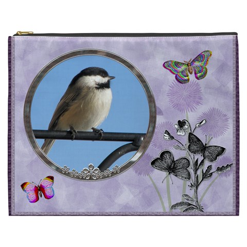 Butterfly Xxxl Cosmetic Bag By Lil Front