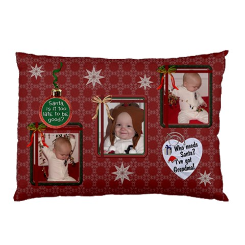 Santa Is Coming Pillow Case By Lil 26.62 x18.9  Pillow Case