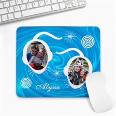 Large Mousepad - Blue Swirls